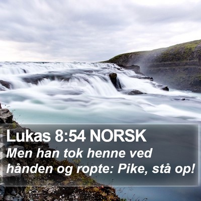 Lukas 8:54 NORSK Bible Verse Image