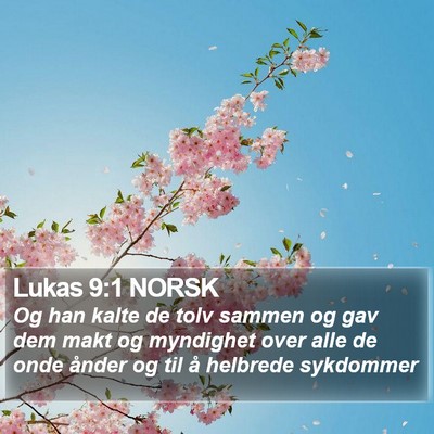 Lukas 9:1 NORSK Bible Verse Image