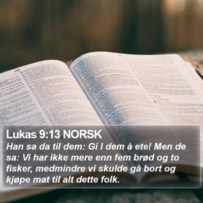 Lukas 9:13 NORSK Bible Verse Image