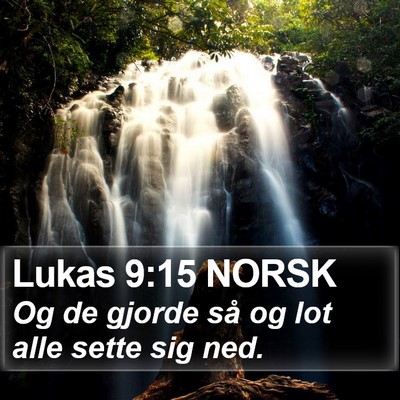 Lukas 9:15 NORSK Bible Verse Image