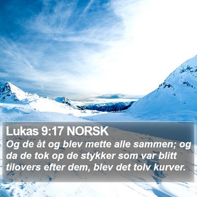 Lukas 9:17 NORSK Bible Verse Image