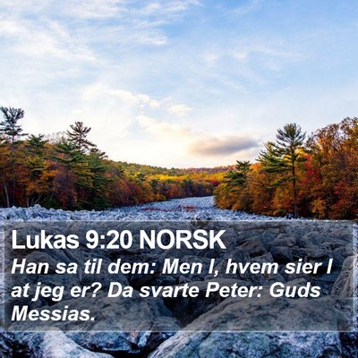 Lukas 9:20 NORSK Bible Verse Image