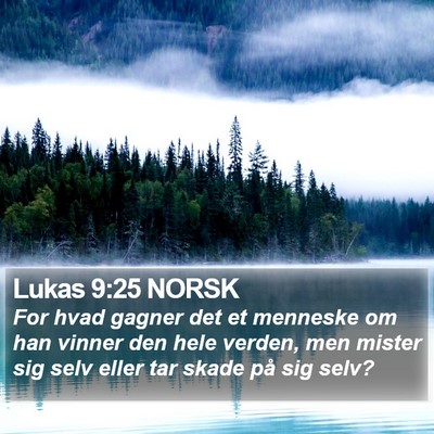 Lukas 9:25 NORSK Bible Verse Image