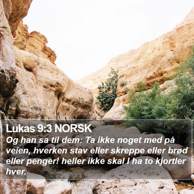Lukas 9:3 NORSK Bible Verse Image