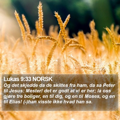 Lukas 9:33 NORSK Bible Verse Image