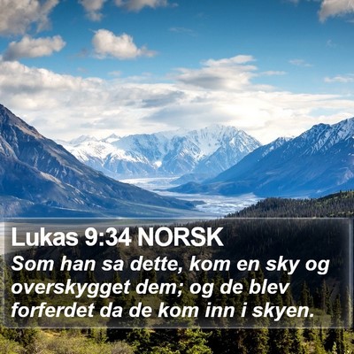 Lukas 9:34 NORSK Bible Verse Image