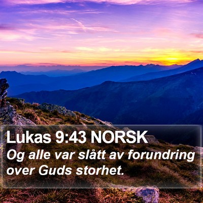 Lukas 9:43 NORSK Bible Verse Image