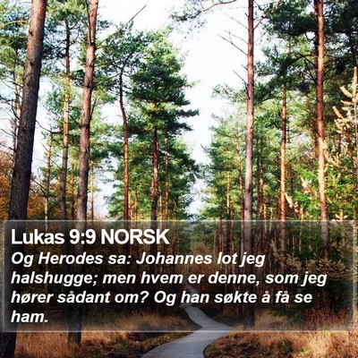 Lukas 9:9 NORSK Bible Verse Image