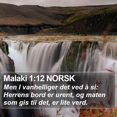 Malaki 1:12 NORSK Bible Verse Image