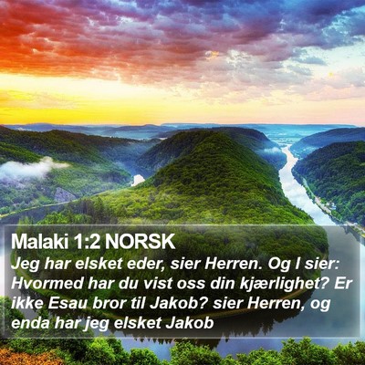 Malaki 1:2 NORSK Bible Verse Image