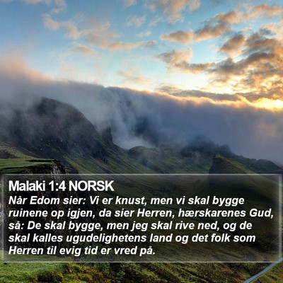 Malaki 1:4 NORSK Bible Verse Image