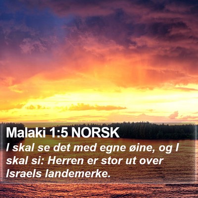 Malaki 1:5 NORSK Bible Verse Image