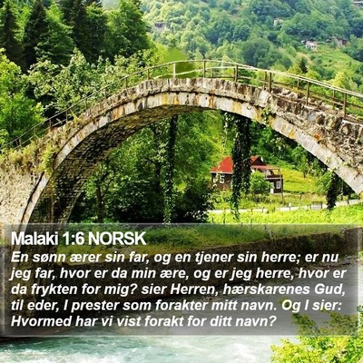 Malaki 1:6 NORSK Bible Verse Image