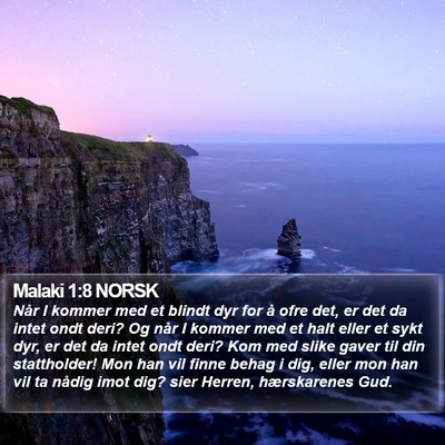 Malaki 1:8 NORSK Bible Verse Image