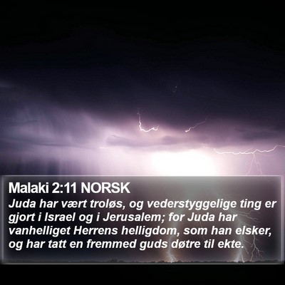 Malaki 2:11 NORSK Bible Verse Image