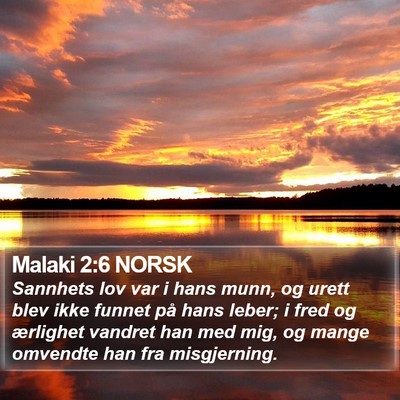 Malaki 2:6 NORSK Bible Verse Image
