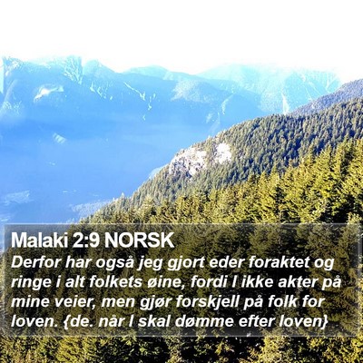 Malaki 2:9 NORSK Bible Verse Image