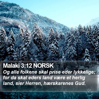 Malaki 3:12 NORSK Bible Verse Image