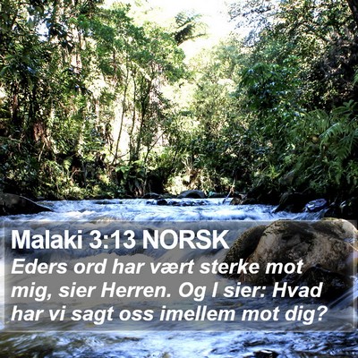 Malaki 3:13 NORSK Bible Verse Image