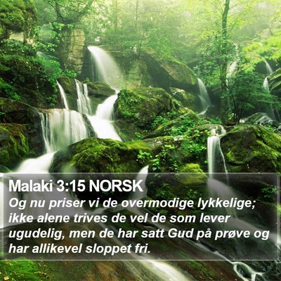 Malaki 3:15 NORSK Bible Verse Image
