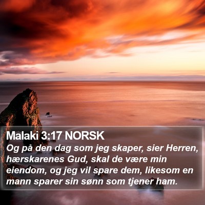 Malaki 3:17 NORSK Bible Verse Image