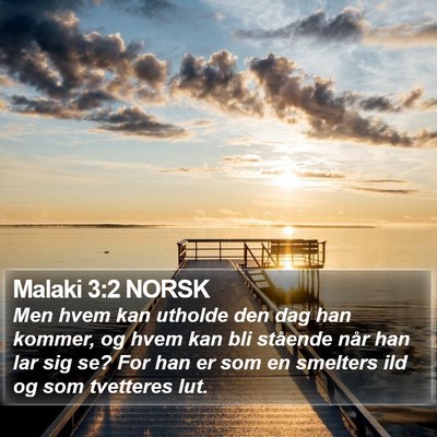 Malaki 3:2 NORSK Bible Verse Image