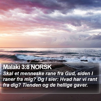 Malaki 3:8 NORSK Bible Verse Image