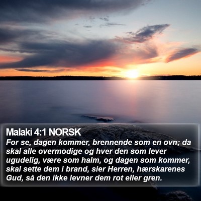 Malaki 4:1 NORSK Bible Verse Image
