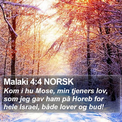 Malaki 4:4 NORSK Bible Verse Image