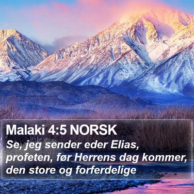 Malaki 4:5 NORSK Bible Verse Image