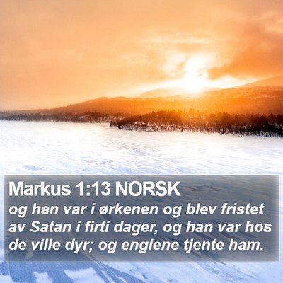 Markus 1:13 NORSK Bible Verse Image