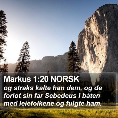 Markus 1:20 NORSK Bible Verse Image