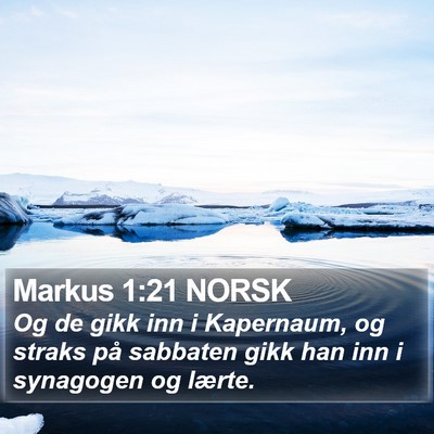 Markus 1:21 NORSK Bible Verse Image