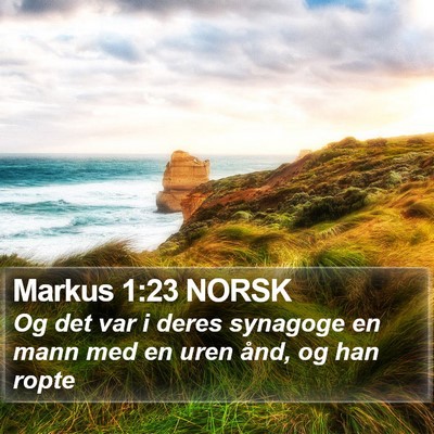 Markus 1:23 NORSK Bible Verse Image