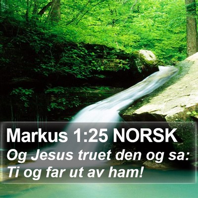 Markus 1:25 NORSK Bible Verse Image