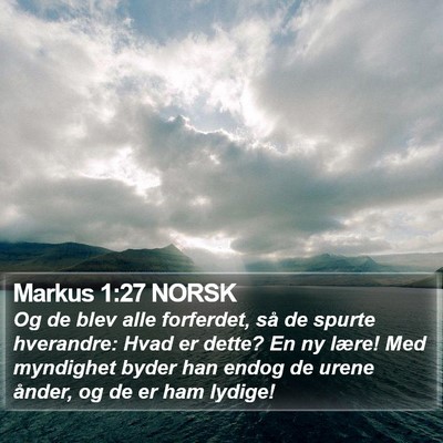 Markus 1:27 NORSK Bible Verse Image