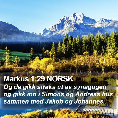 Markus 1:29 NORSK Bible Verse Image