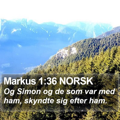 Markus 1:36 NORSK Bible Verse Image