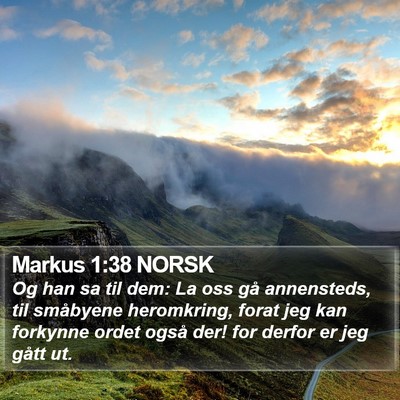 Markus 1:38 NORSK Bible Verse Image