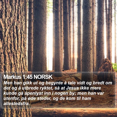 Markus 1:45 NORSK Bible Verse Image