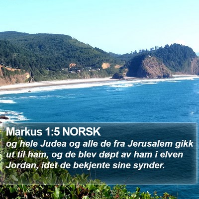 Markus 1:5 NORSK Bible Verse Image
