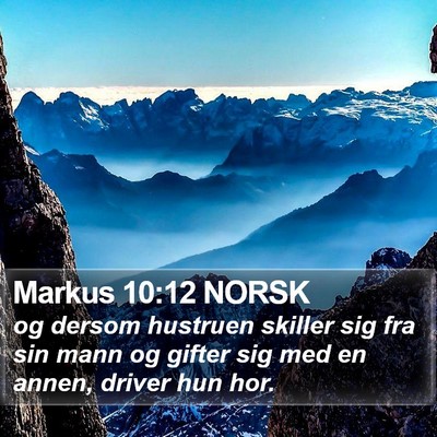 Markus 10:12 NORSK Bible Verse Image