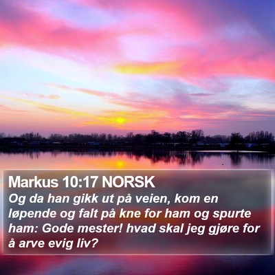 Markus 10:17 NORSK Bible Verse Image