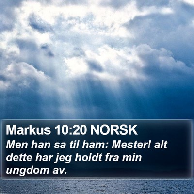Markus 10:20 NORSK Bible Verse Image