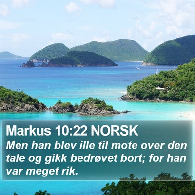 Markus 10:22 NORSK Bible Verse Image