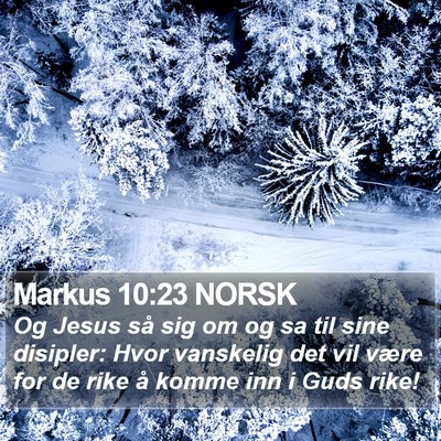 Markus 10:23 NORSK Bible Verse Image
