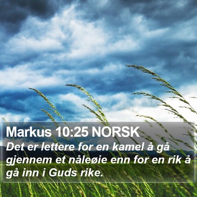 Markus 10:25 NORSK Bible Verse Image