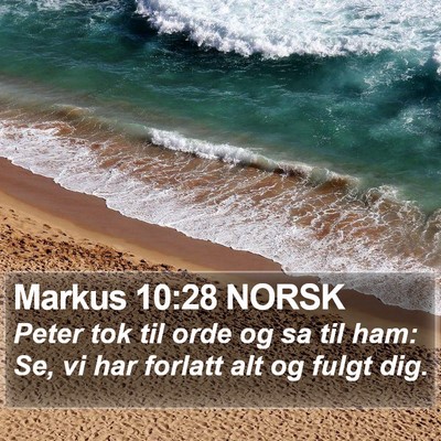 Markus 10:28 NORSK Bible Verse Image