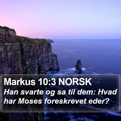 Markus 10:3 NORSK Bible Verse Image