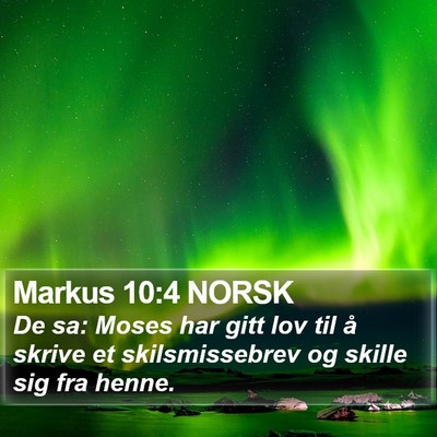 Markus 10:4 NORSK Bible Verse Image